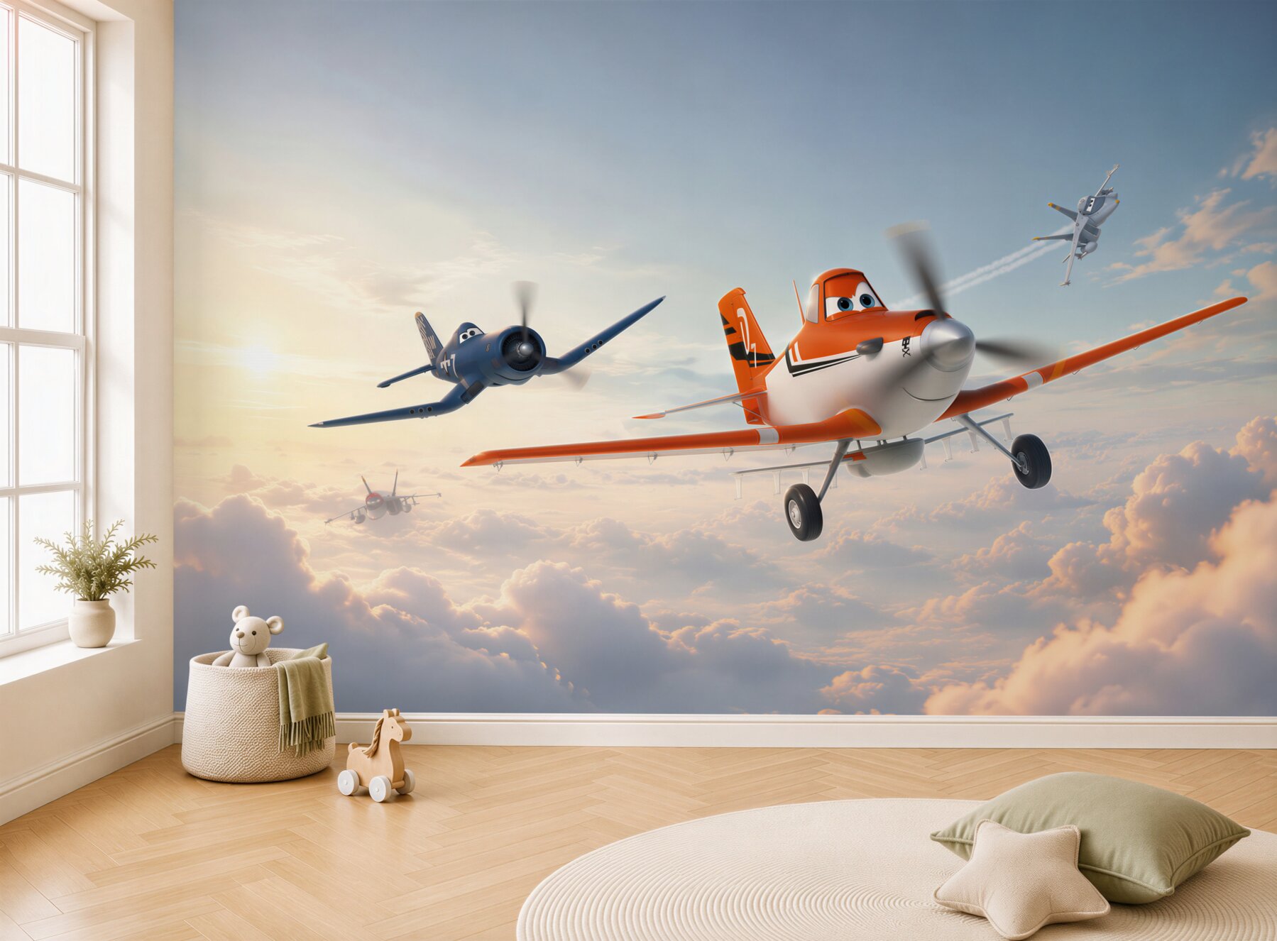 Fototapeten Fliegende Autos mit Augen