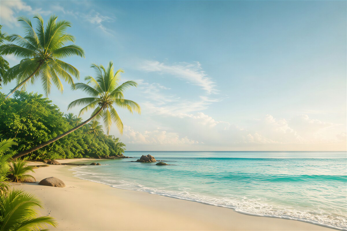 Fototapeten Sandstrand und Meer