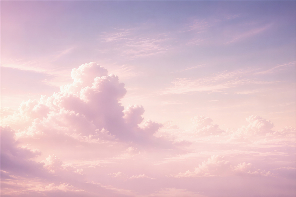 Fototapeten sanfter Himmel mit Wolken