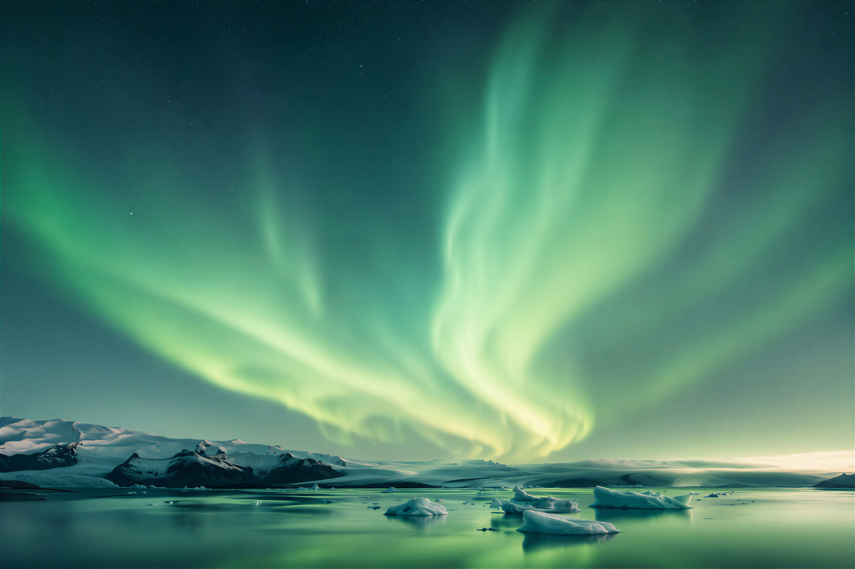 Fototapeten unglaublich schöne Nordlichter