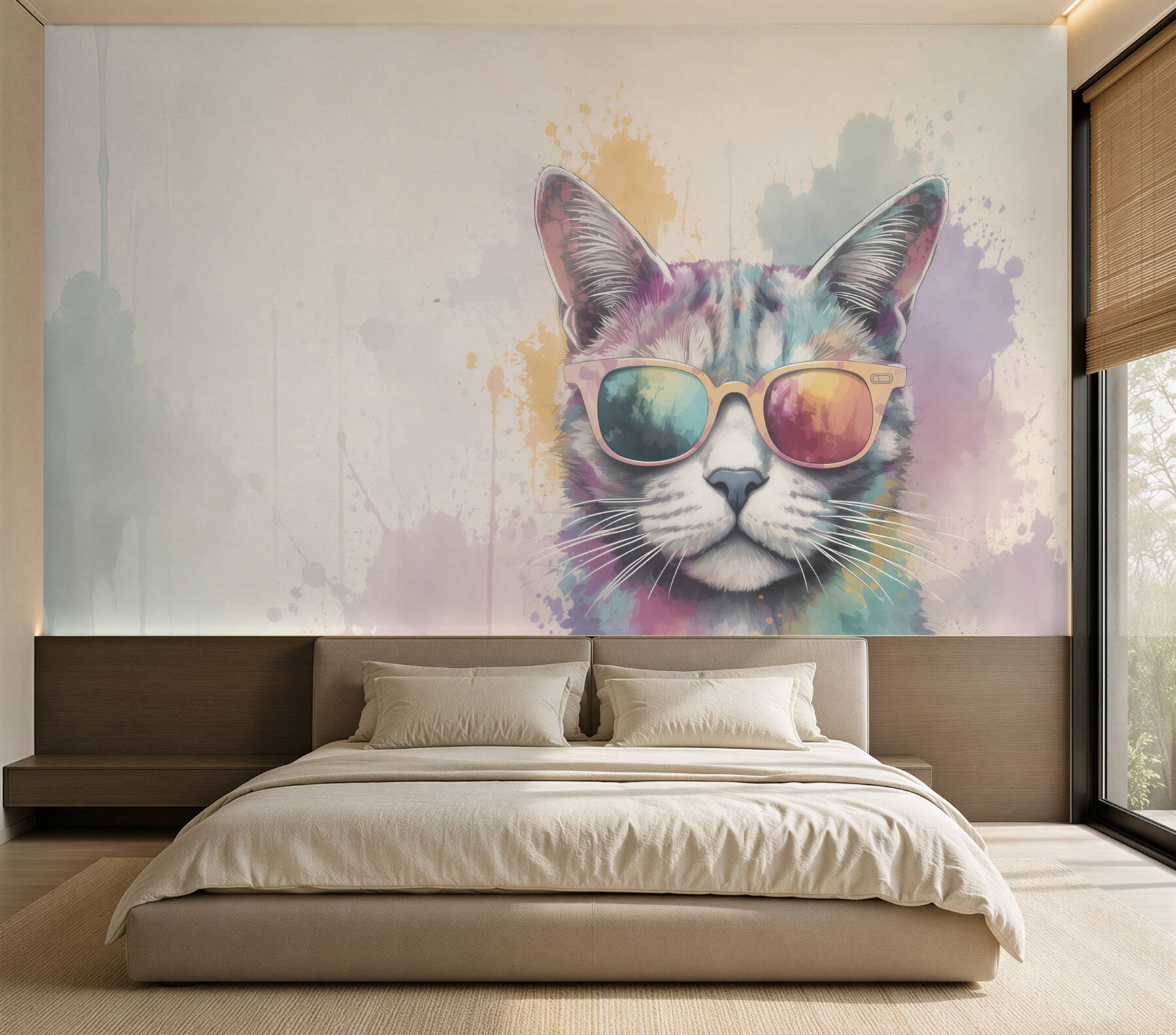 Fototapeten Katze mit Brille