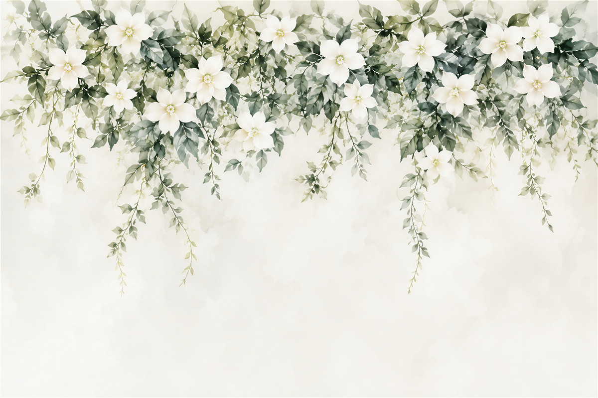 Fototapeten Blühender weißer Jasmin