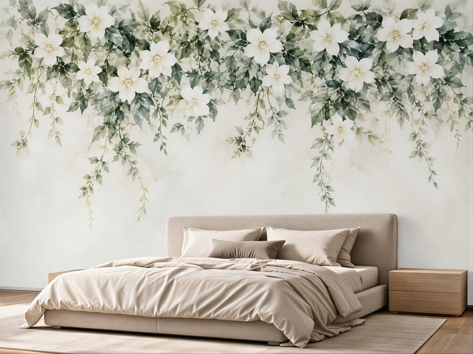 Fototapeten Blühender weißer Jasmin