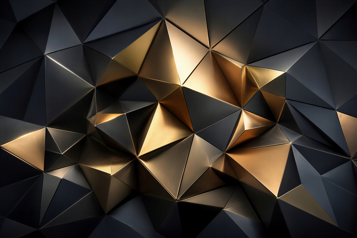 Fototapeten Volumetrische geometrische Formen