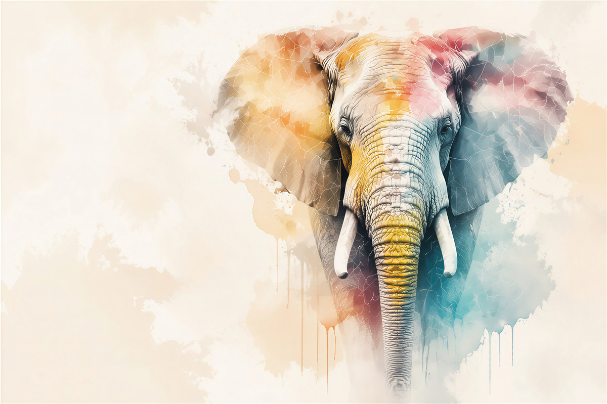 Fototapeten Heller Elefant