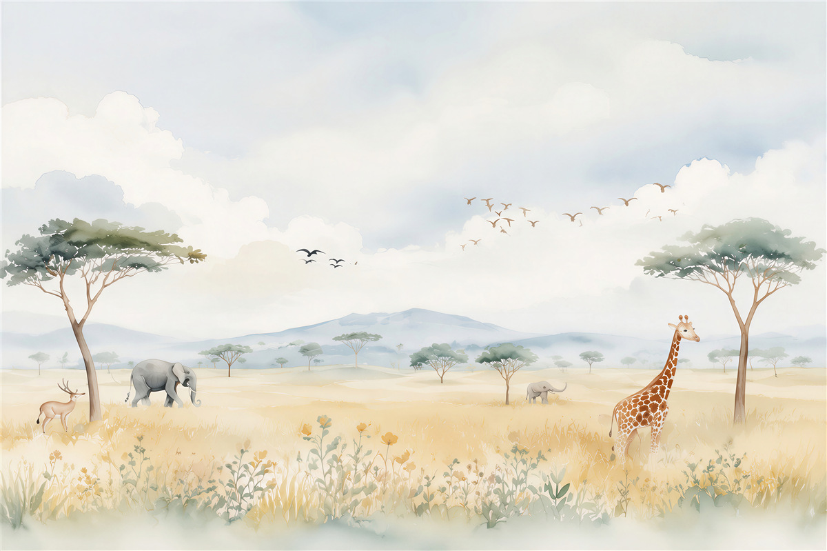 Fototapeten Afrikanisches Safari für Tiere