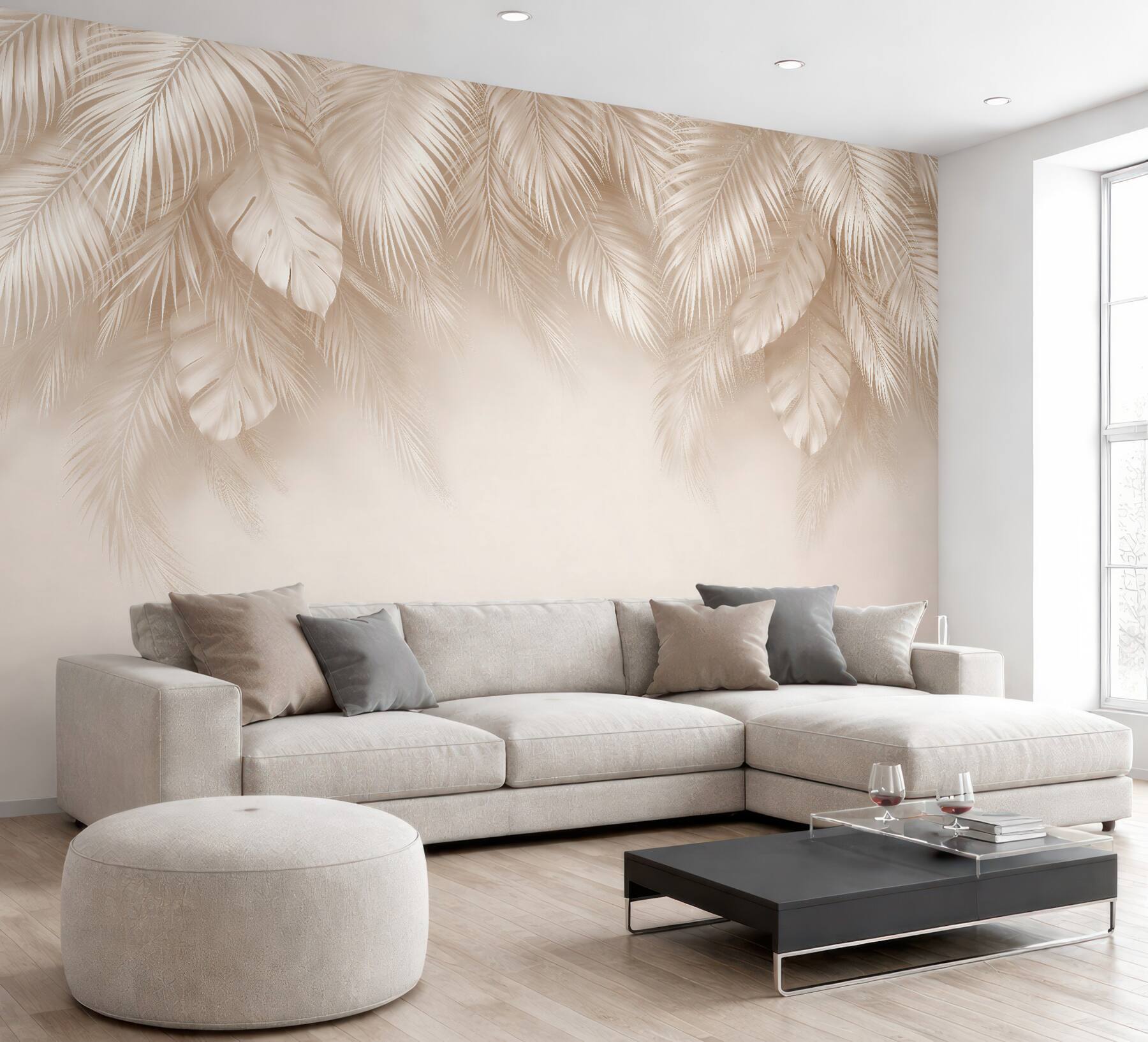 Fototapeten Elegante Monstera-Blätter