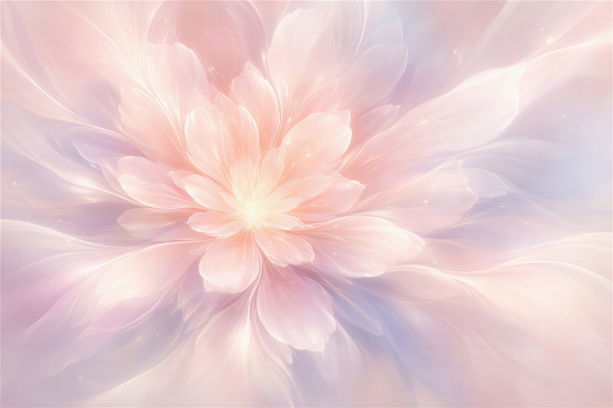 Fototapeten pastellfarbene Blume der leuchtenden Harmonie