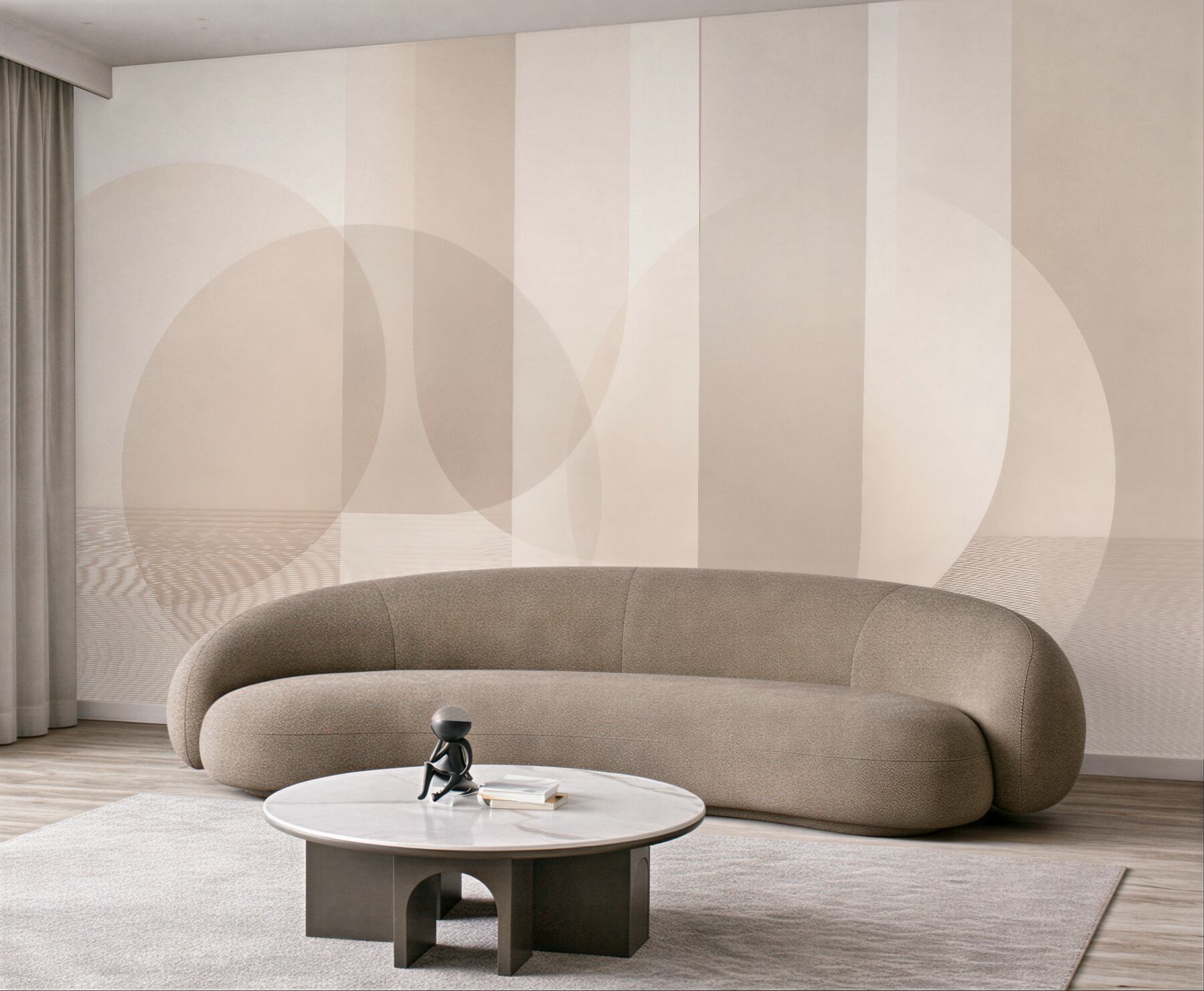 Fototapeten minimalistische beige Geometrie