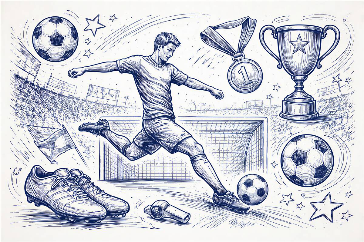 Fototapeten Träume eines Fußballspielers