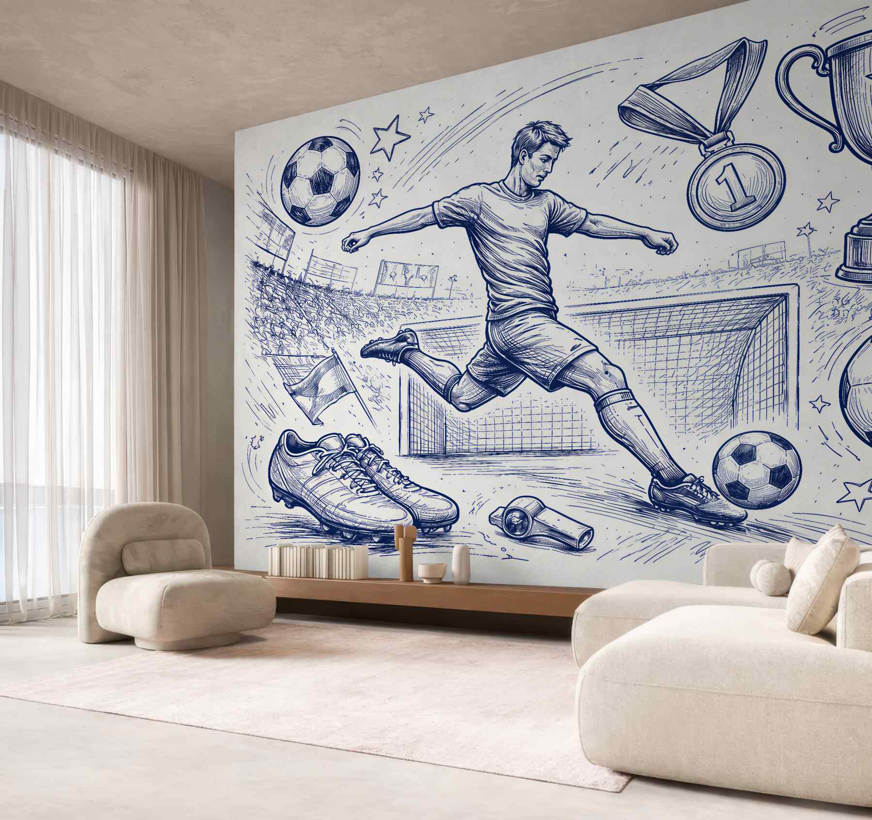 Fototapeten Träume eines Fußballspielers
