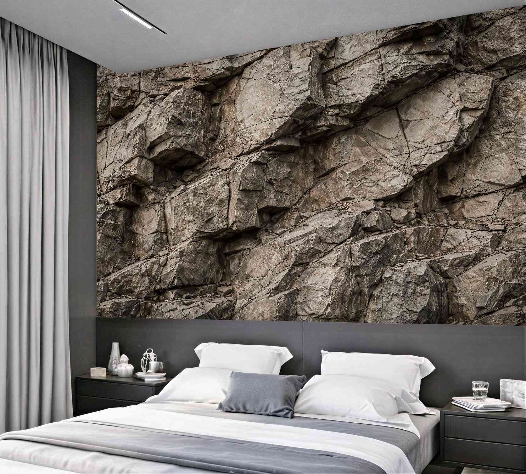 Fototapeten roher Felsenwand mit Detail