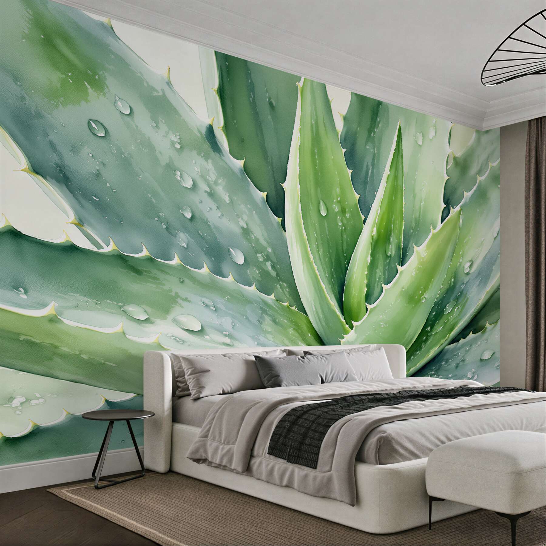 Fototapeten Aquarell-Aloe-Vera-Frische