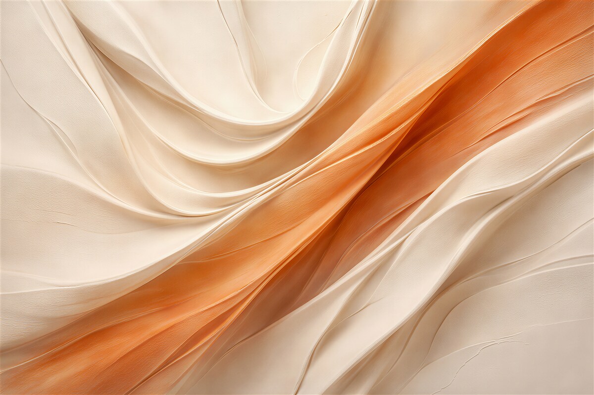 Fototapeten Seidenwelle in Beige