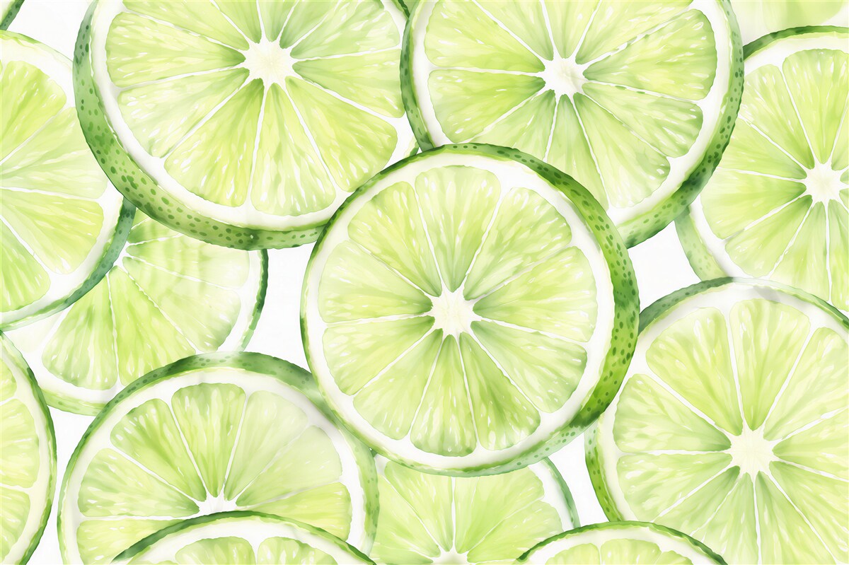 Fototapeten Aquarell-Zitronenscheiben