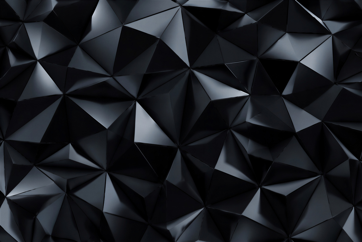 Fototapeten schwarze geometrische Formen in 3D