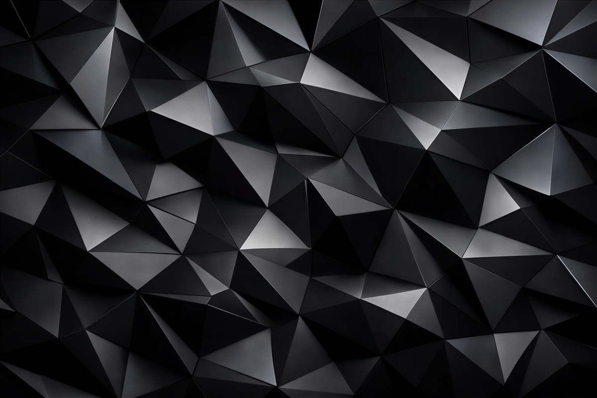 Fototapeten schwarze geometrische Formen 3D