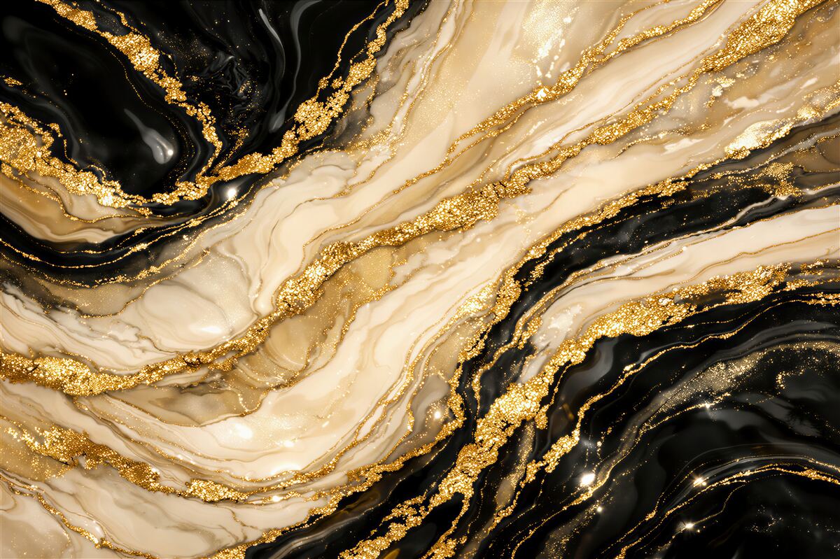 Fototapeten Glanz von goldenem Marmor