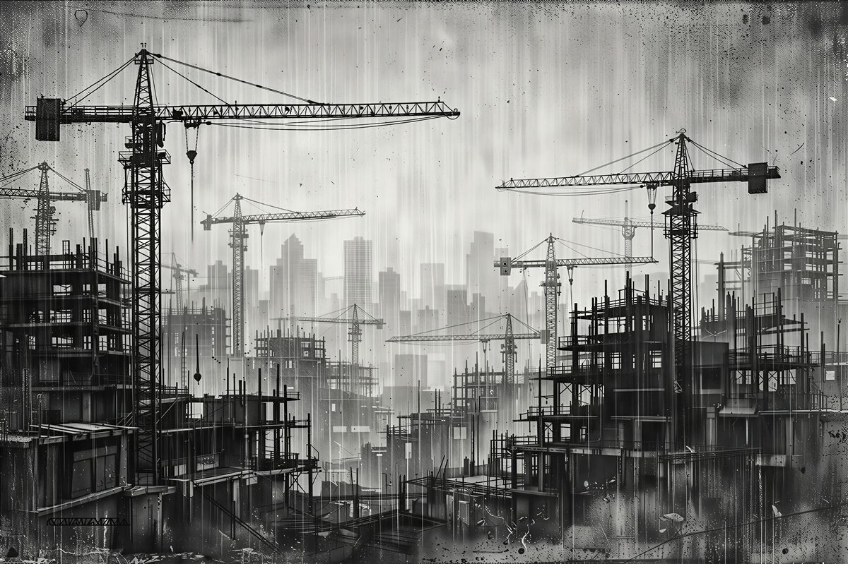 Fototapeten Retro-Stadtlandschaft