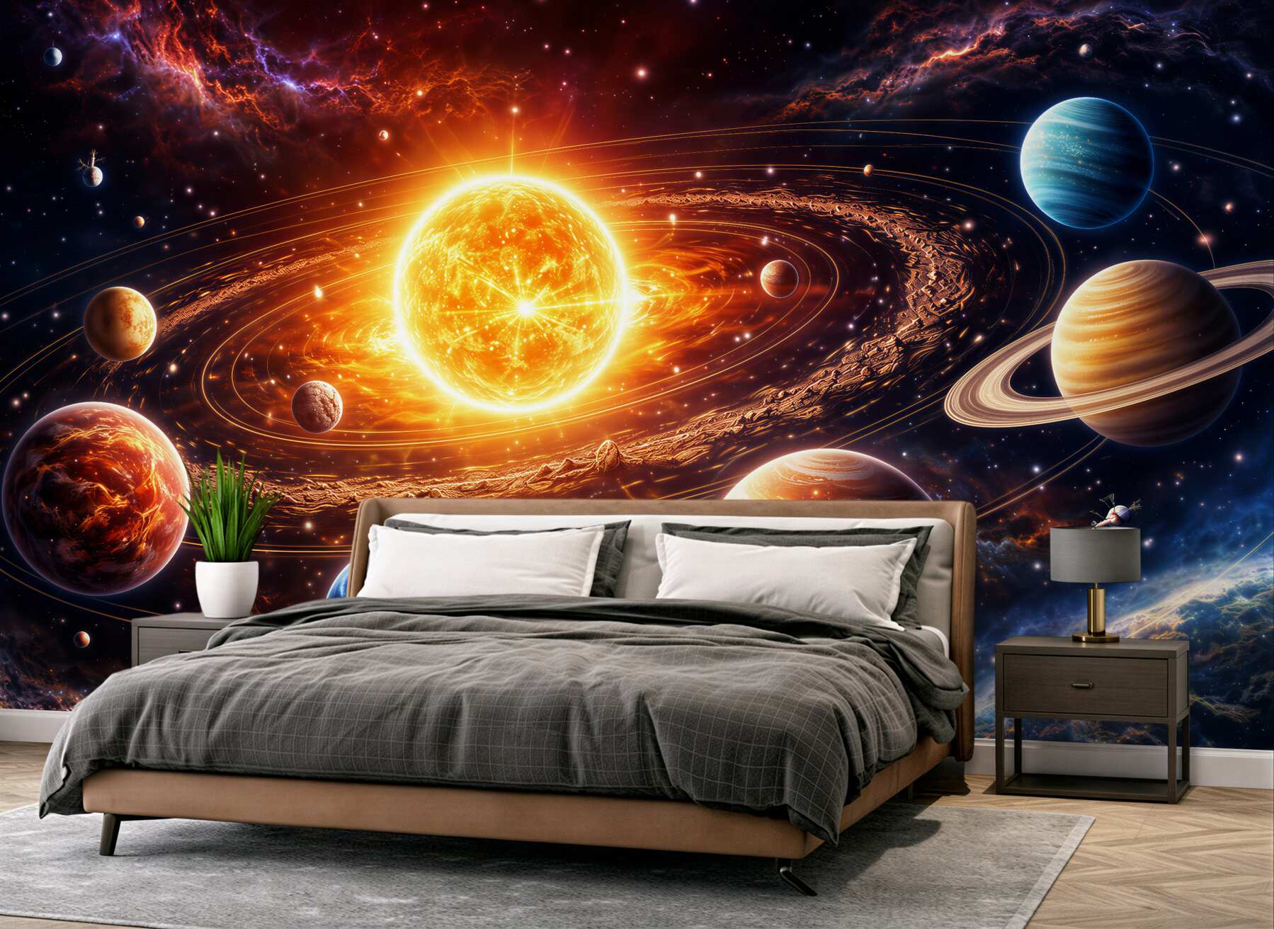 Fototapeten kosmischer Tanz der Planeten
