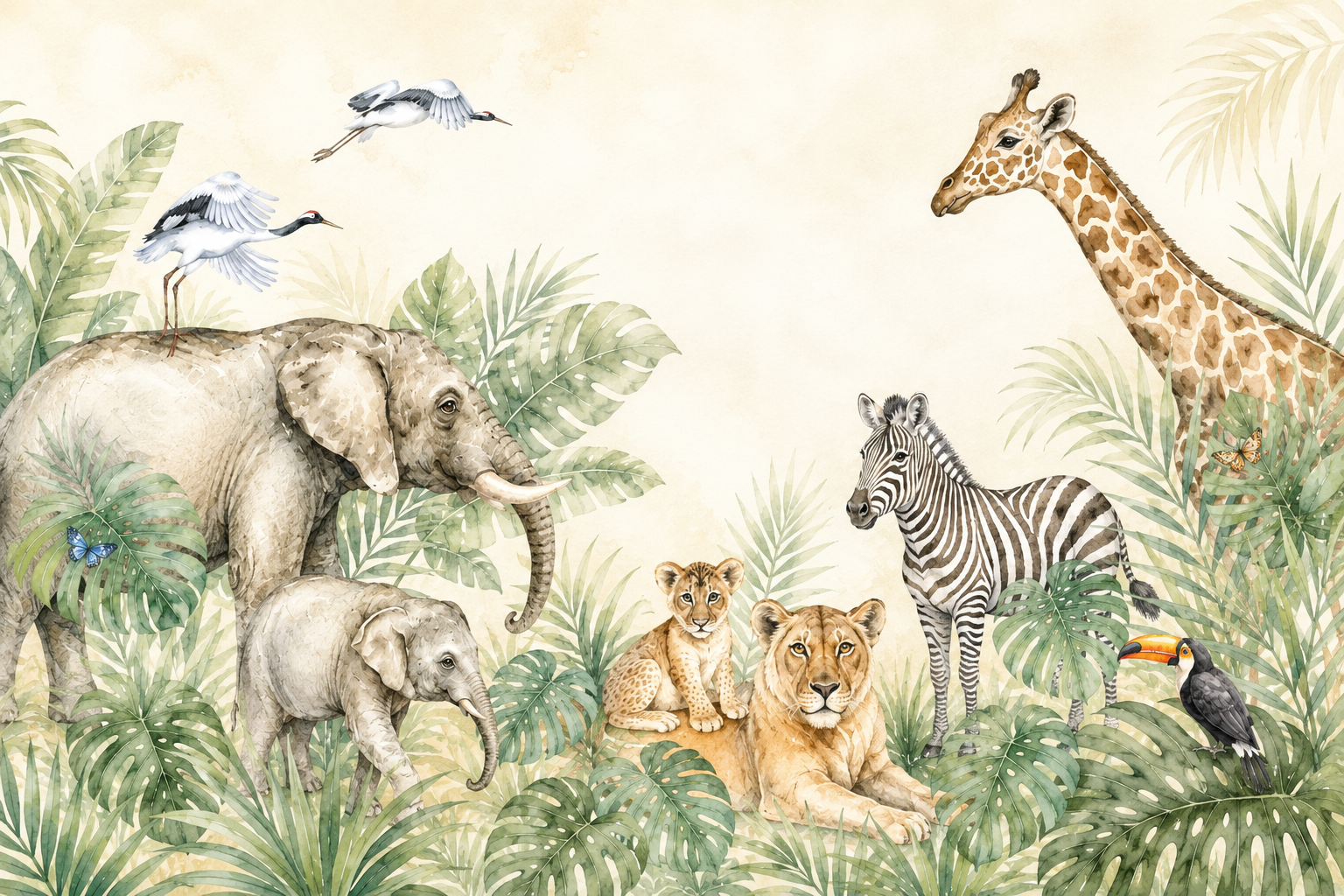 Fototapeten Große tropische Tiere