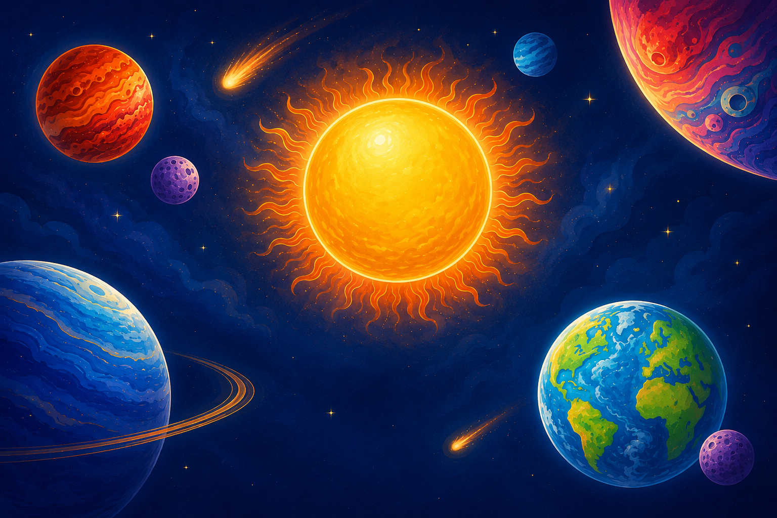 Fototapeten Planeten des Sonnensystems