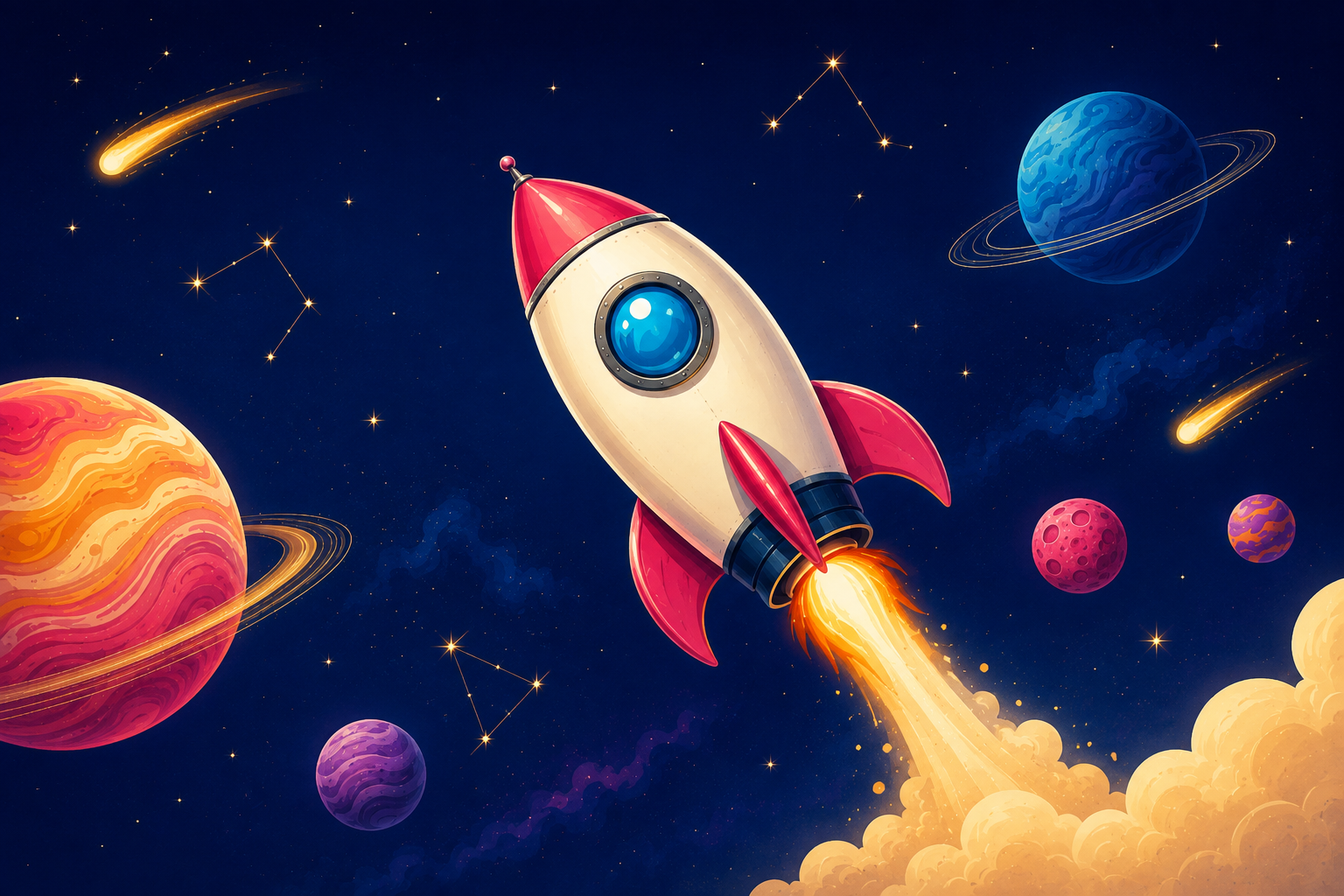 Fototapeten Interplanetare Reise