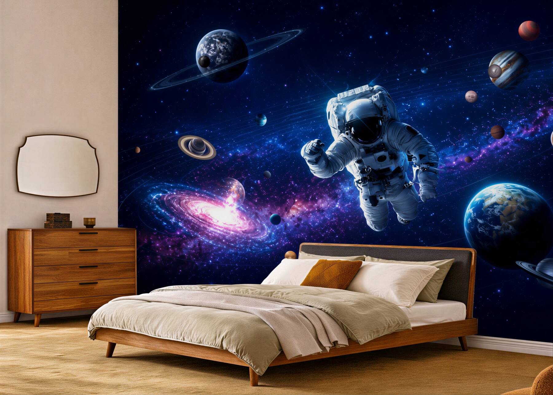 Fototapeten Astronaut im Weltraum
