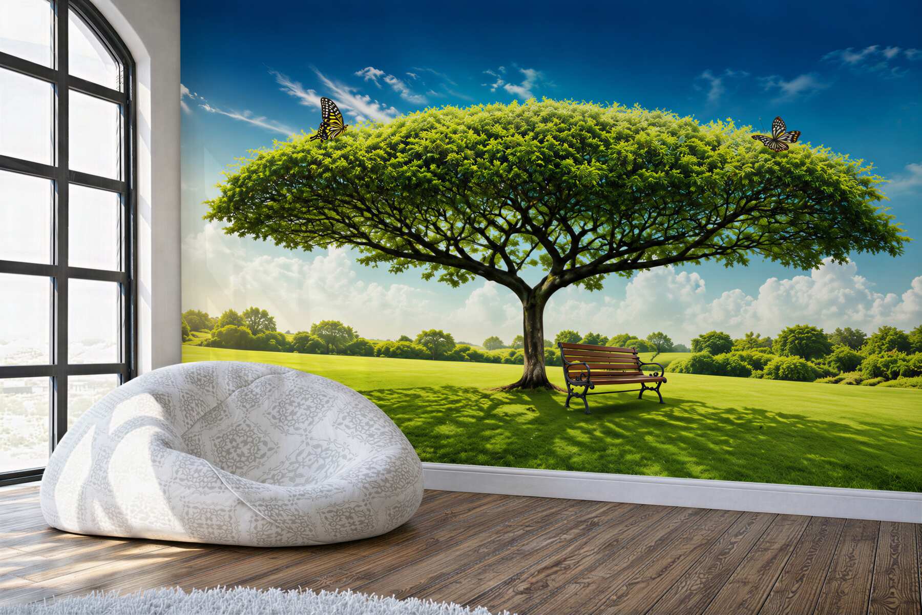 Fototapeten Großes grünes Baum