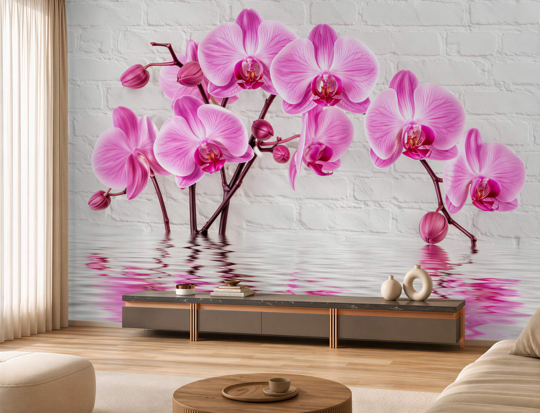 Fototapeten weiche lilafarbene Orchideen