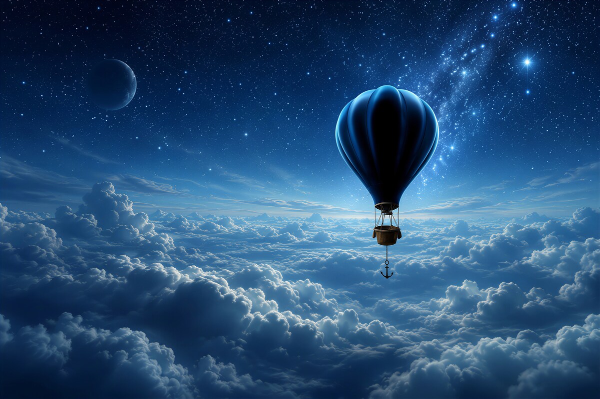 Fototapeten Sternenhimmel in einem Ballon