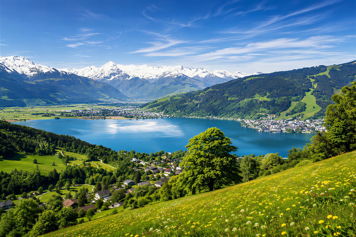 Fototapeten Panoramablicke hinter dem Fenster