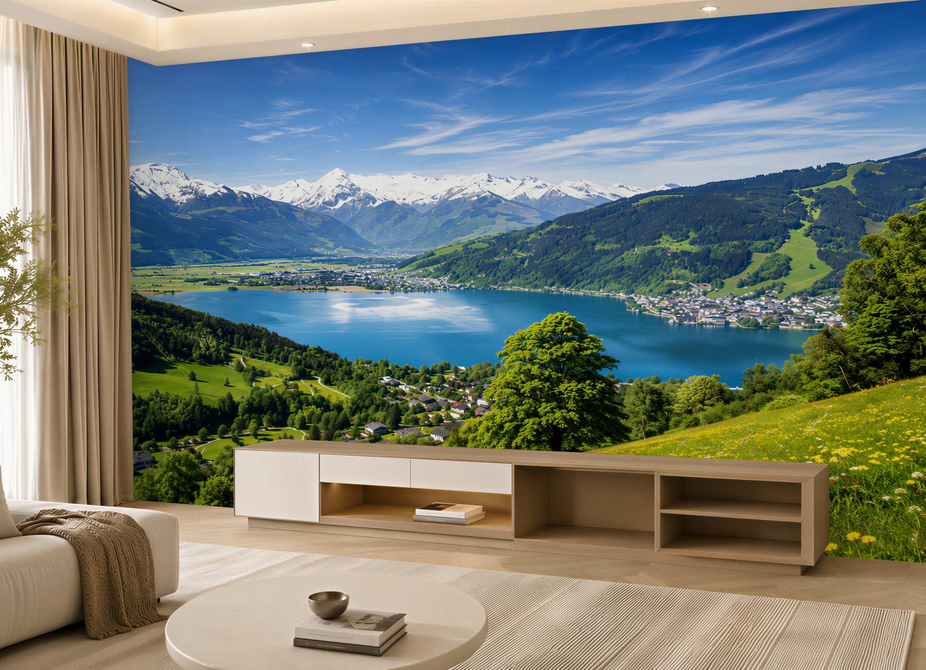 Fototapeten Panoramablicke hinter dem Fenster