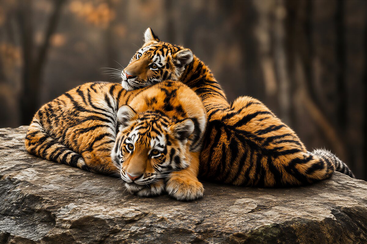 Fototapeten schöne Tiger schlafen