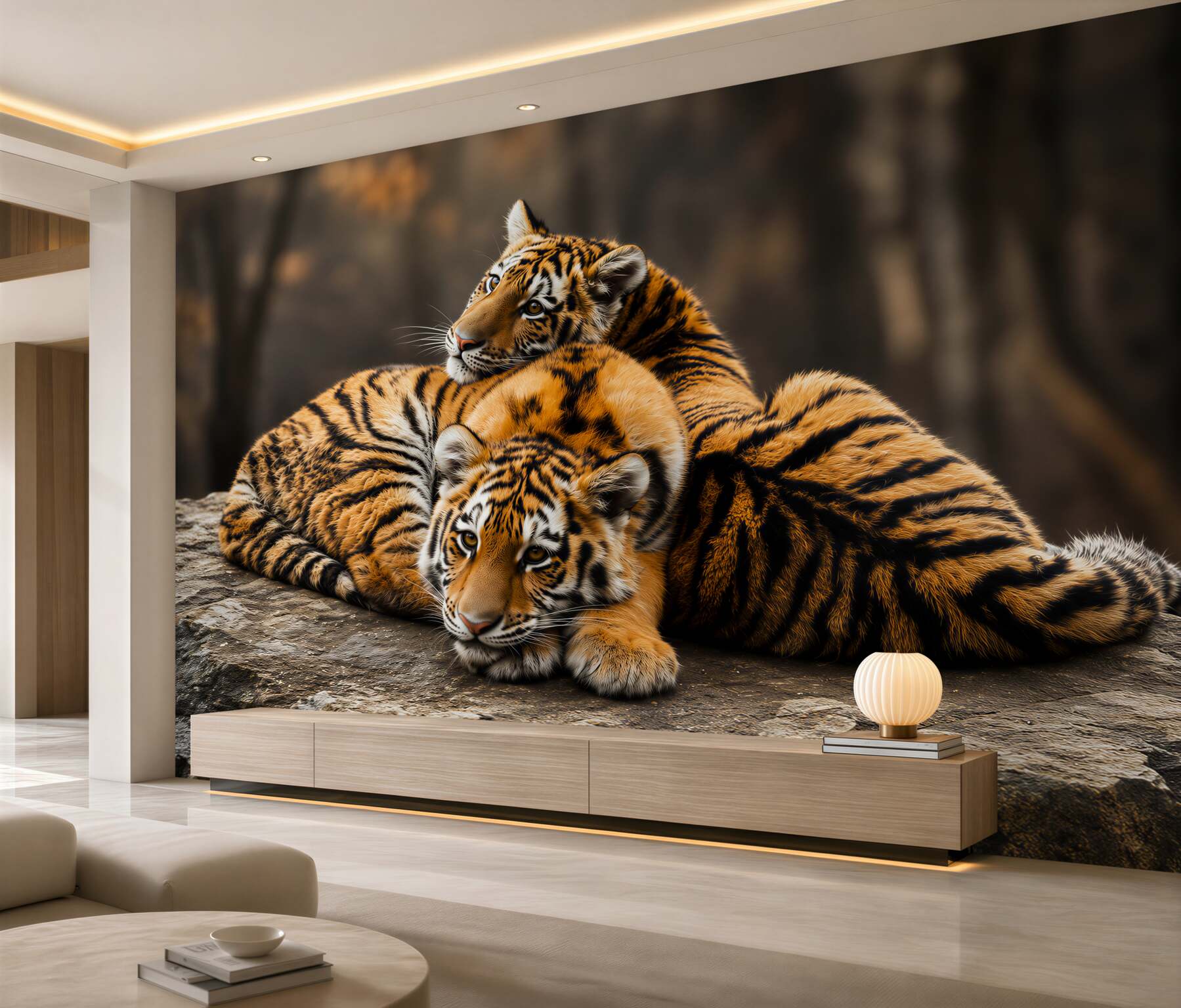 Fototapeten schöne Tiger schlafen