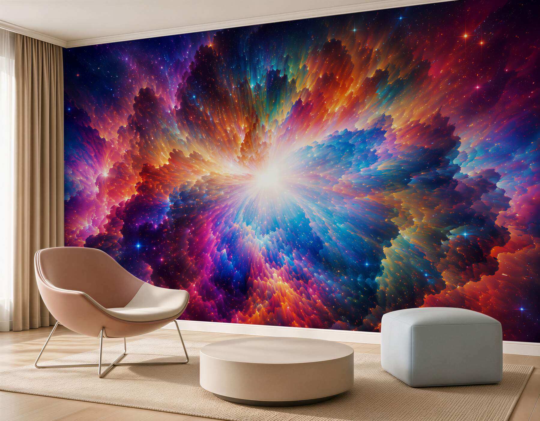 Fototapeten Nebel in der Galaxie