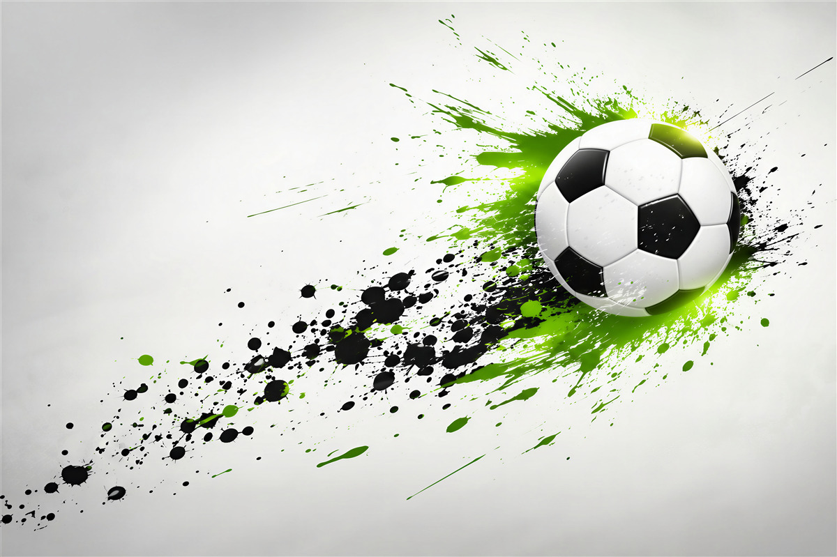 Fototapeten Fußball auf weißem Hintergrund