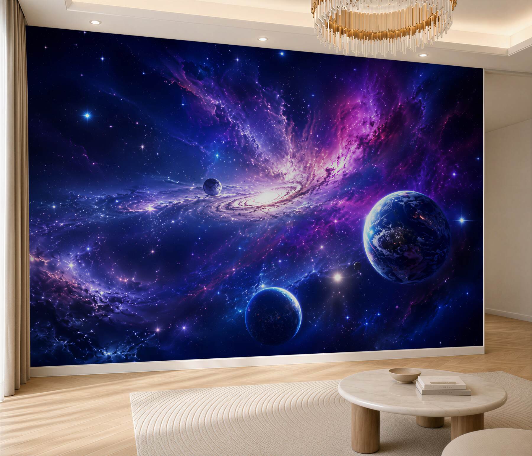 Fototapeten Galaxien und Planeten