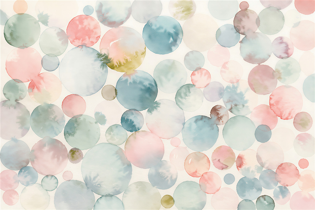 Fototapeten bunte Aquarellblasen