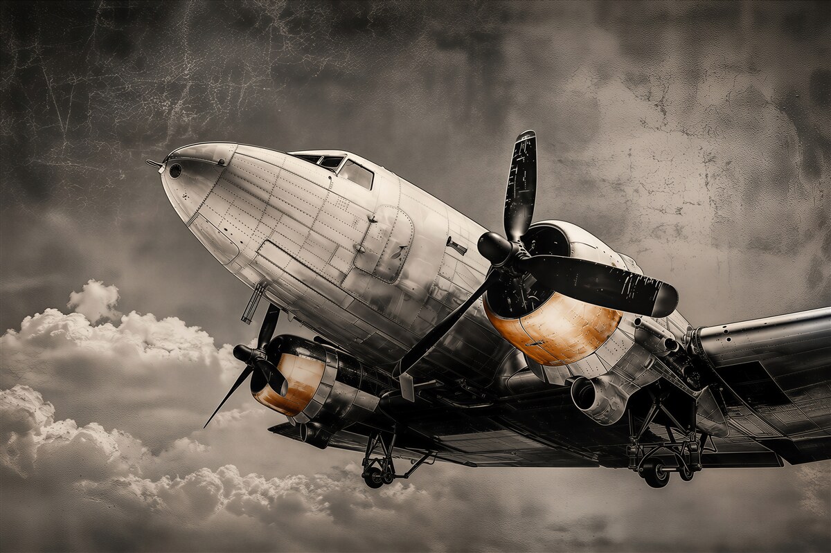 Fototapeten weiß bemaltes Flugzeug