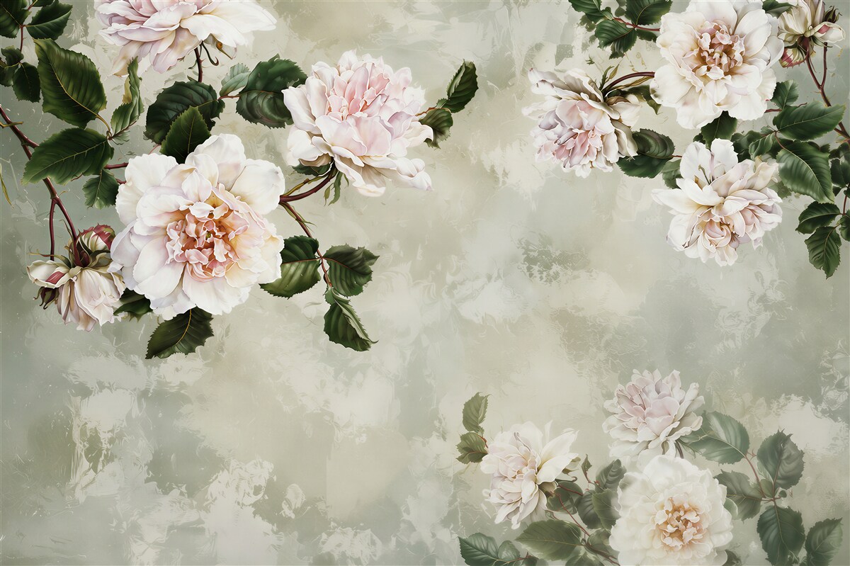 Fototapeten Wand und Blume