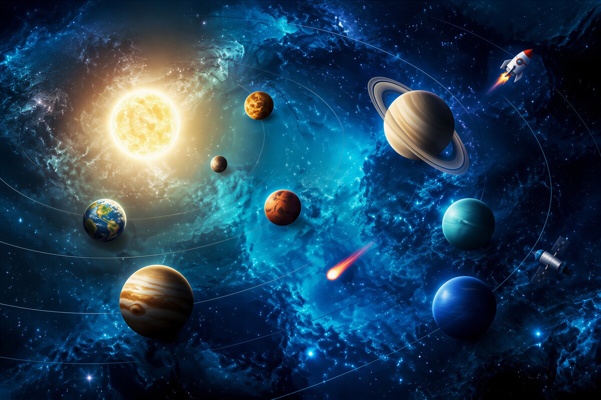 Fototapeten Planeten im Weltraum