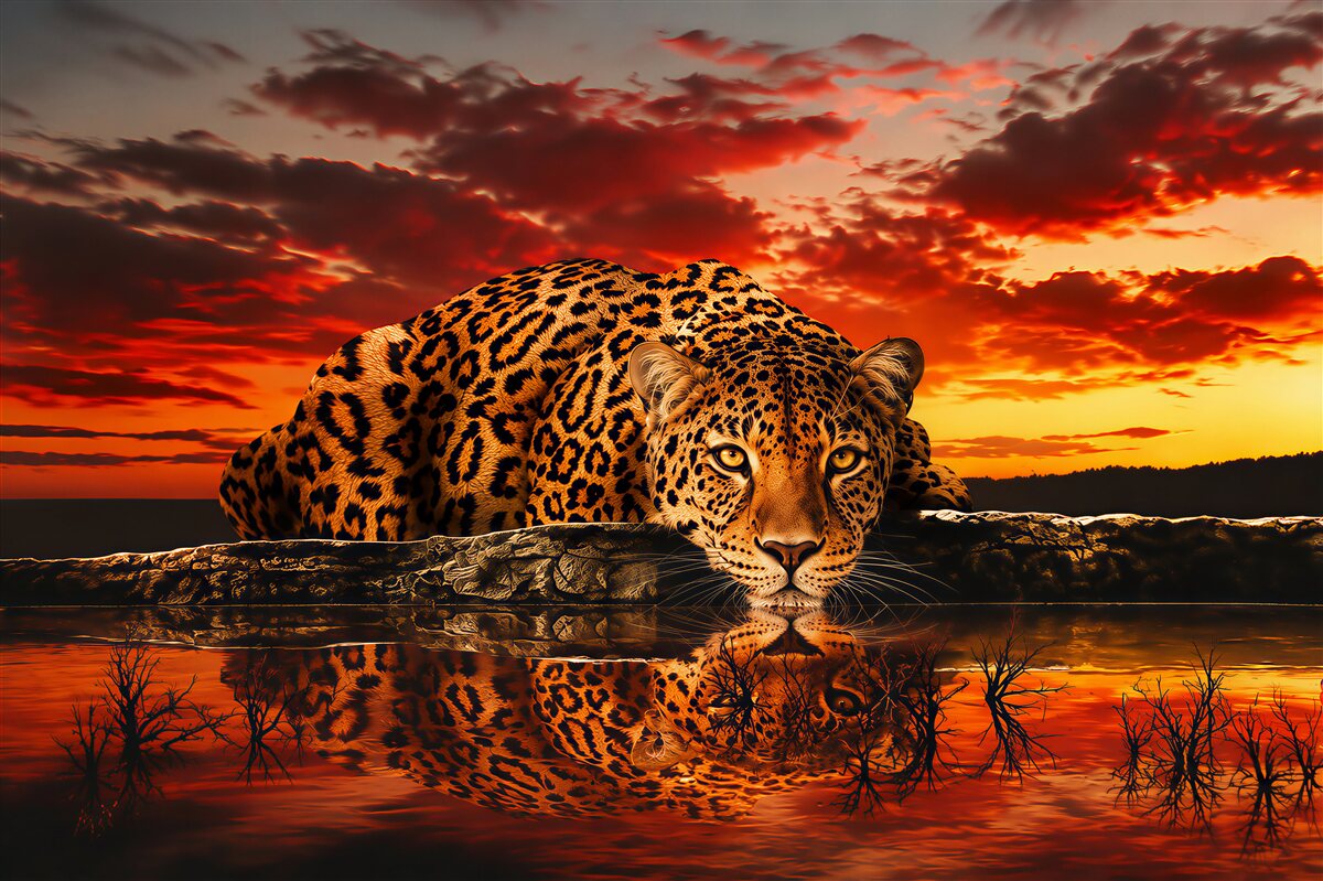 Fototapeten UNREALER TIGER