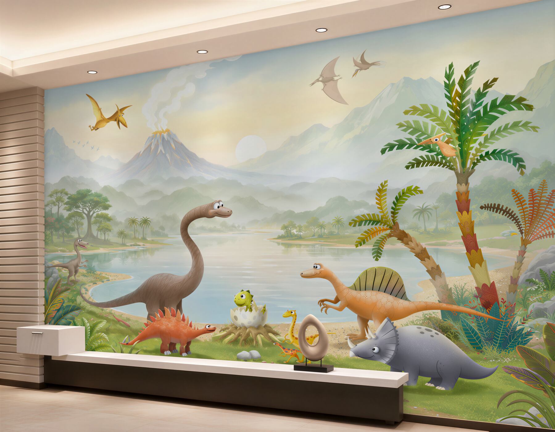 Fototapeten Wand und natürliche Landschaft