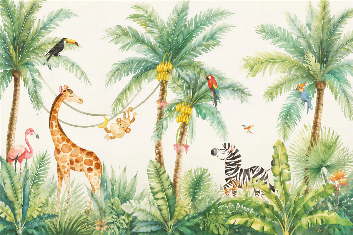 Fototapeten Giraffe, Giraffidae und Tapete