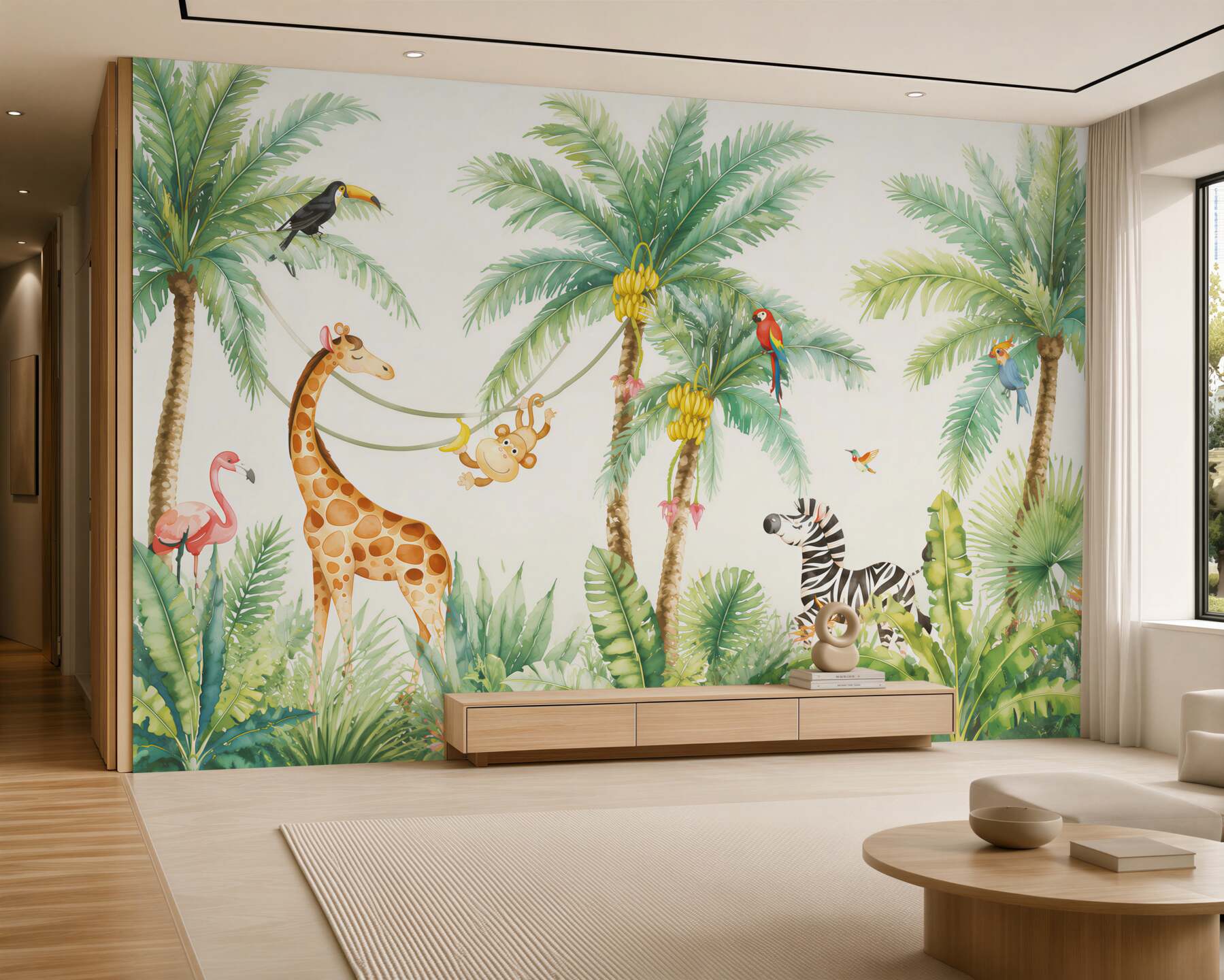 Fototapeten Giraffe, Giraffidae und Tapete