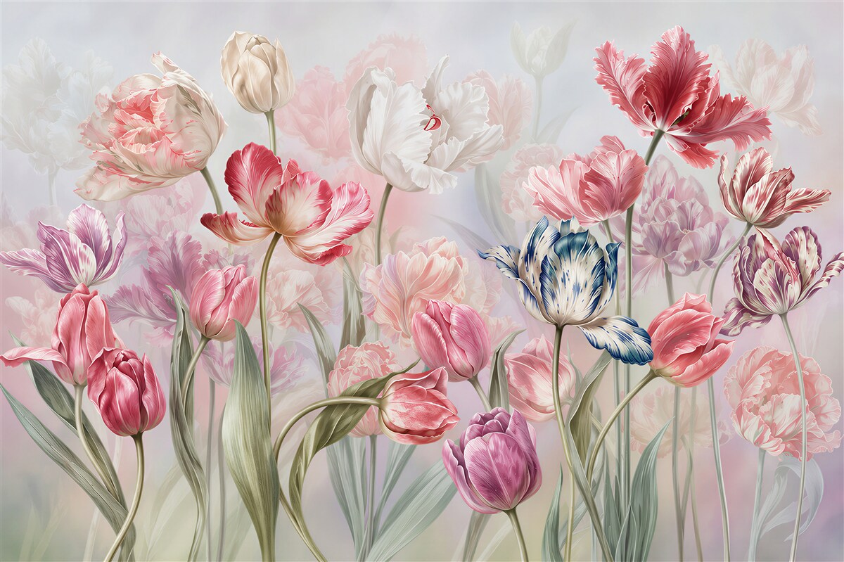 Fototapeten Verschiedene schöne Blumen
