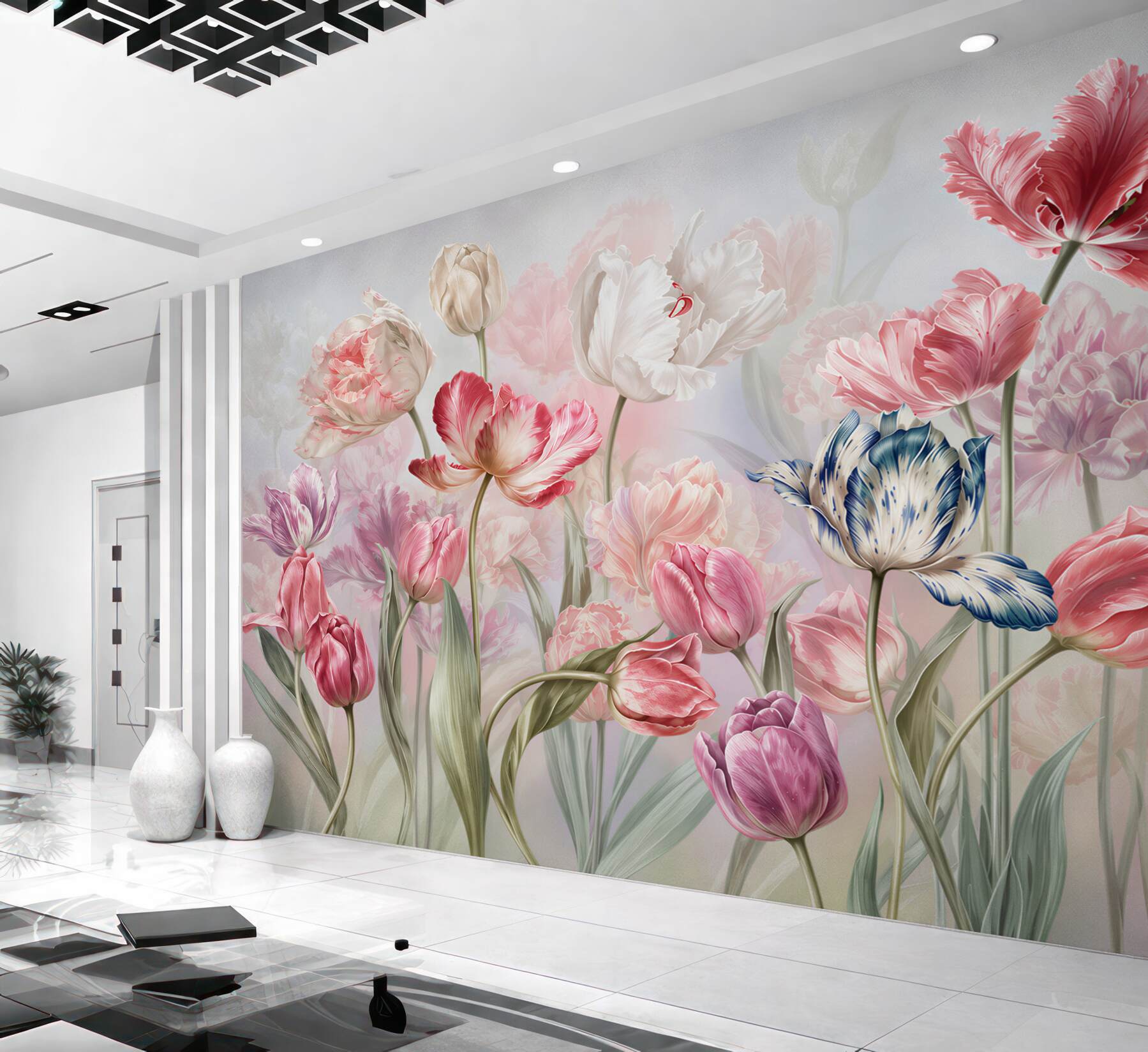 Fototapeten Verschiedene schöne Blumen