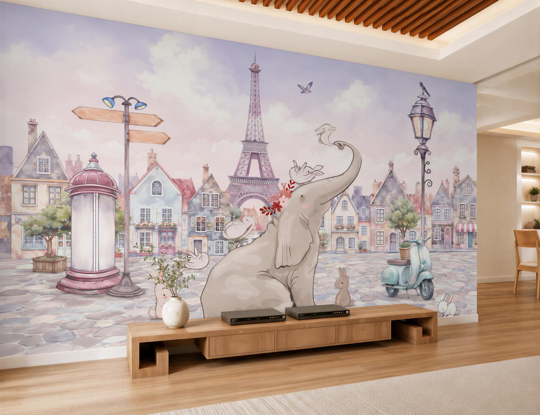 Fototapeten Elefant ist in der Stadt angekommen