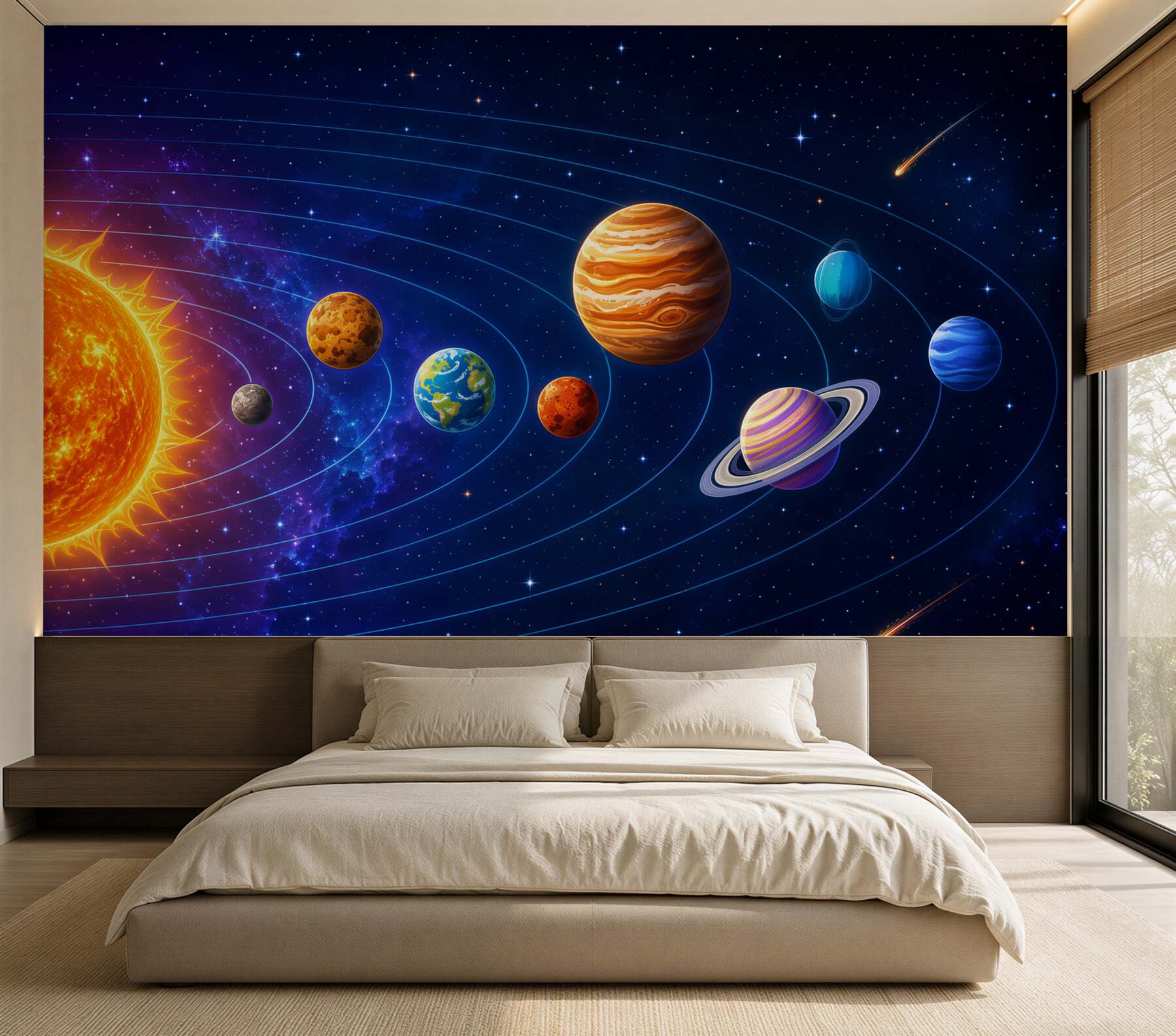 Fototapeten Ordnung der Planeten im Universum